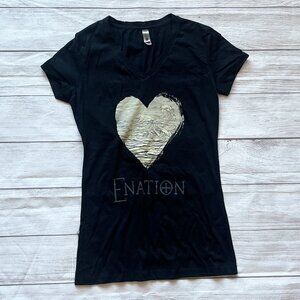 ENATION Tour Shirt Women's Fitted Size L Jonathan Jackson Nashville NWOT